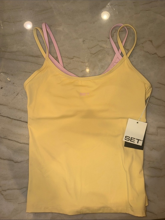 SET Active Tops - SET Active Birthday Collection Breathe Layered Move Tank Size Medium